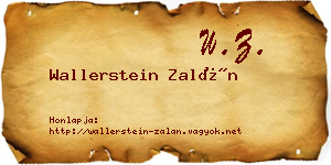 Wallerstein Zalán névjegykártya